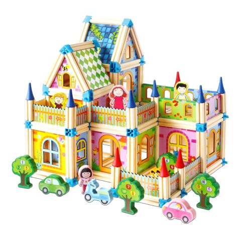 2Kids Toys Drevená stavebnica Zámok farebný - poškodený obal