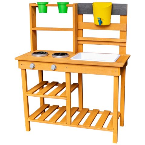 2Kids Toys Drevená záhradná kuchynka s drezom