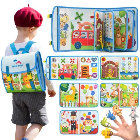 2Kids Toys Senzorická busy kniha Ruksak