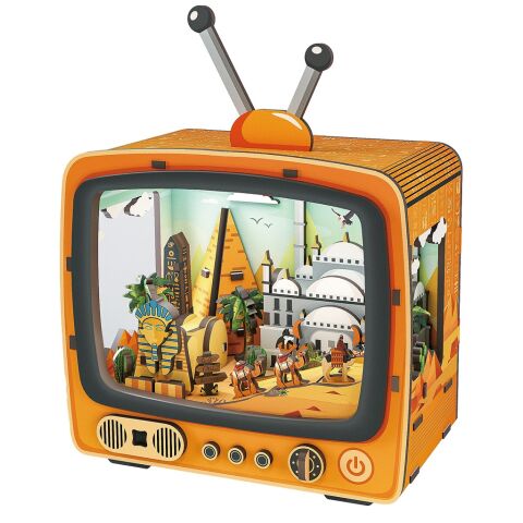 2Kids Toys 3D drevená skladačka Retro TV Pyramídy