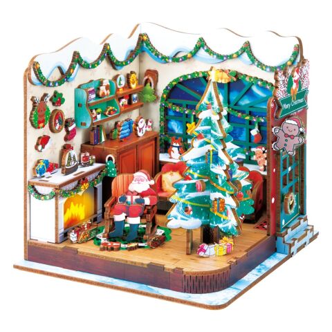 2Kids Toys 3D drevená skladačka Miniatúra domčeka Santova dielňa