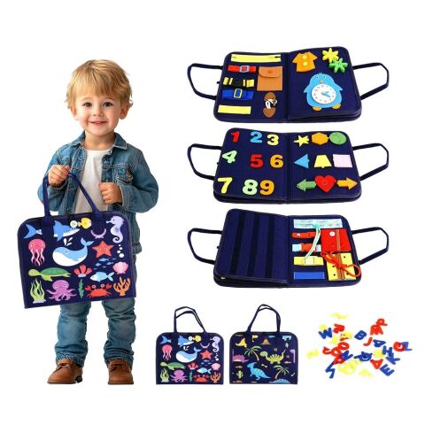 2Kids Toys Senzorická busy kniha Vodní / Dino svet