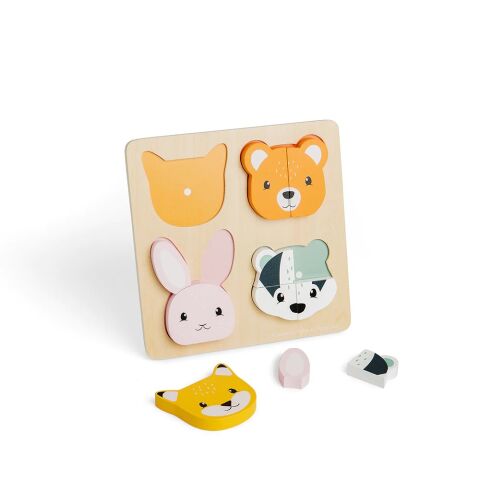 Bigjigs Toys Vlkádacie puzzle počítanie Zvieratká
