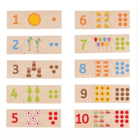 Bigjigs Toys Edukatívne puzzle počítanie