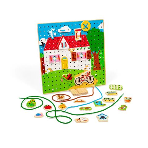 Bigjigs Toys Prevliekacia doska domček