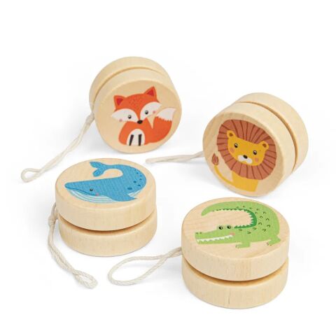 Bigjigs Toys Drevené jojo Safari zvieratká 1 ks