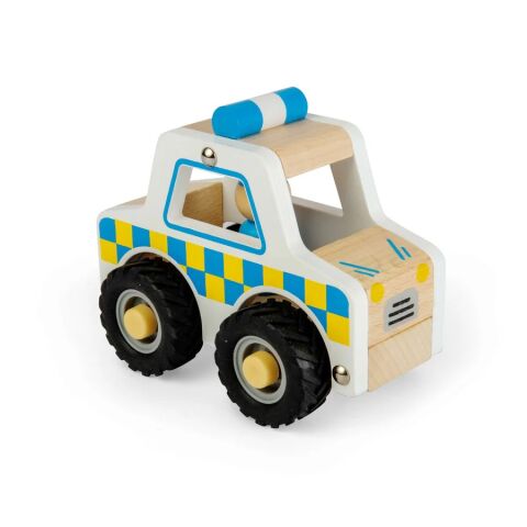 Bigjigs Toys Drevené mini policajné auto