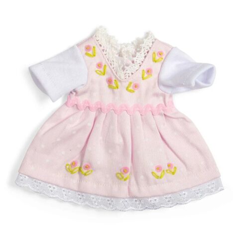 Bigjigs Toys Ružové šaty s bielym tričkom pre bábiku 28 cm