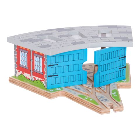 Bigjigs Rail Trojité depo s bránou - poškodený obal