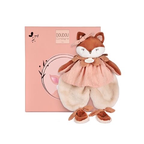 Doudou Darčeková sada Plyšový muchláčik líška Mina 29 cm