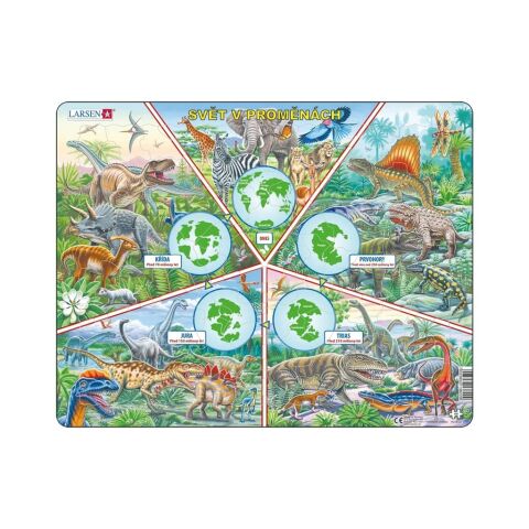 Larsen Vzdelávacie puzzle Svet v premenách 100 dielikov