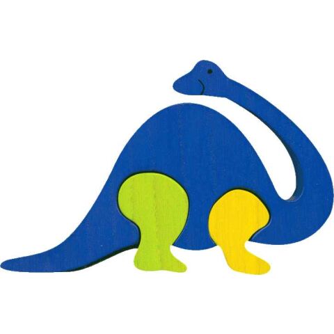 Fauna Drevené vkladacie puzzle z masívu brontosaurus