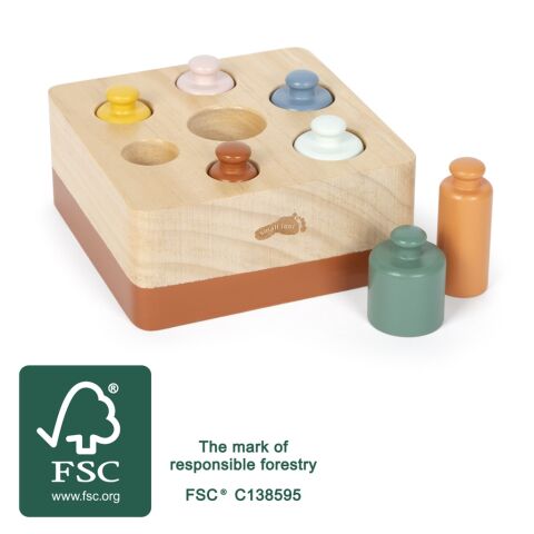 small foot Montessori vkladačka s valčekmi