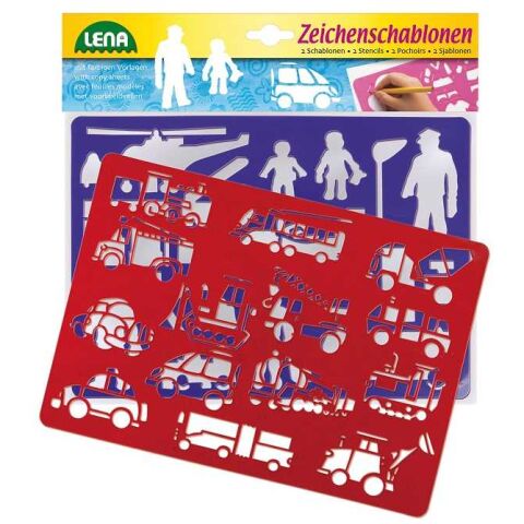 Lena Kresliaci šablóny dopravné prostriedky, ľudia
