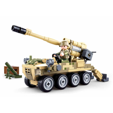 Sluban Army Model Bricks M38-B0751 Mobilný kanón 8x8 s pozemným mínometom - poškodený obal