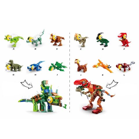 Sluban Vajíčka Qbricks M38-B0796 Dino 1 kus