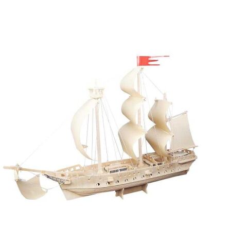Woodcraft Drevené 3D puzzle plachetnica prírodná