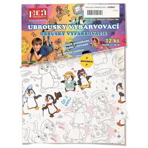 Pexi Vyfarbovacie obrúsky - Tučniaky