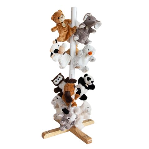 Doudou Drevený displej na zavesenie maňušiek 108 cm