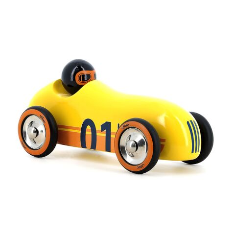 Vilac Drevené auto Old Sport Compet žlté