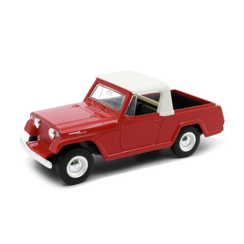Welly 1967 Jeep Jeepster Commando Pickup model 1:34 červený