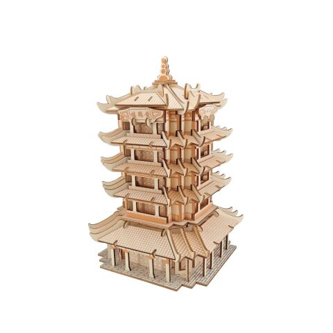Woodcraft Drevené 3D puzzle Yellow Crane Tower