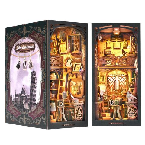 2Kids Toys 3D skladačka Zarážka na knihy Miniatúra domčeka Brloh fotografa