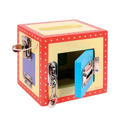 Bigjigs Toys Drevená skrinka so zámkami - II. trieda