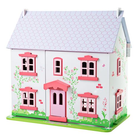 Bigjigs Toys Růžový domek pro panenky poškozený obal
