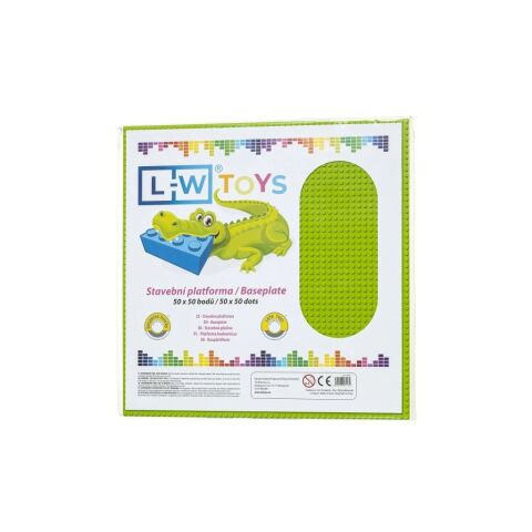 L-W Toys Veľká podložka na stavanie 50x50 bodov limetková
